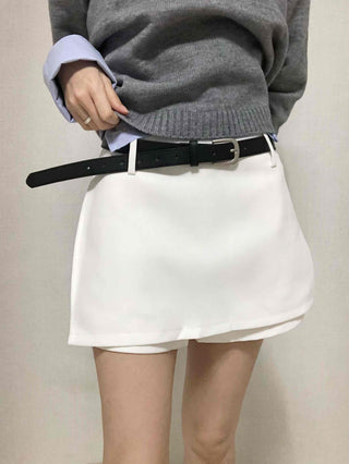 Simple Trendy Viscose H-Line Mini Skirt