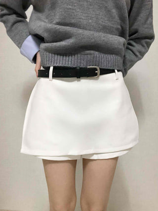 Simple Trendy Viscose H-Line Mini Skirt