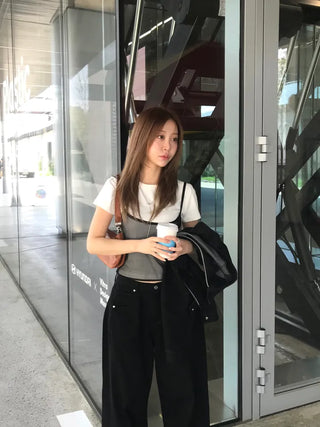 Noe Mesh See-through Layered Sleeveless Top