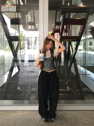 Noe Mesh See-through Layered Sleeveless Top