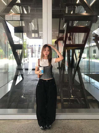 Noe Mesh See-through Layered Sleeveless Top