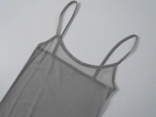 Noe Mesh See-through Layered Sleeveless Top