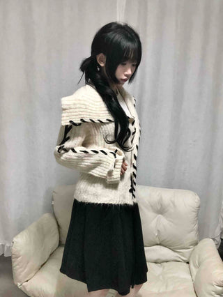 Daily Sailor Collar Knit Cardigan