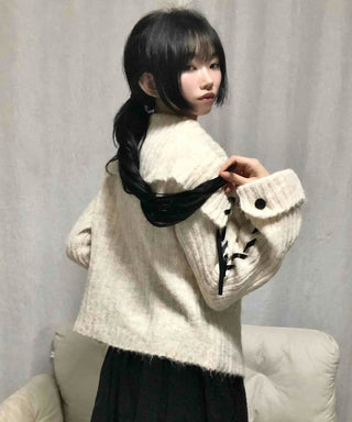 Daily Sailor Collar Knit Cardigan