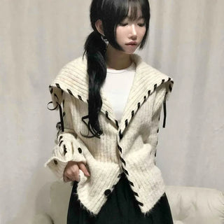 Daily Sailor Collar Knit Cardigan