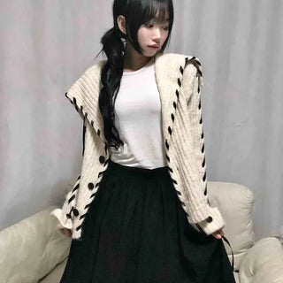 Daily Sailor Collar Knit Cardigan