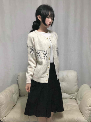 Ribbon Nordic Knit Cardigan
