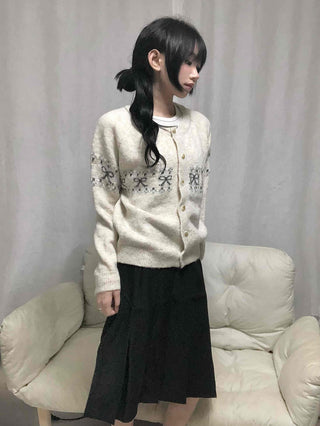 Ribbon Nordic Knit Cardigan