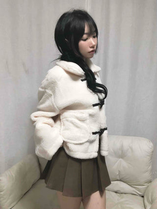 Comfortable Pleated Mini Skirt & Belt