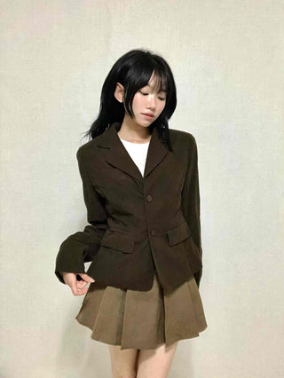 Comfortable Pleated Mini Skirt & Belt