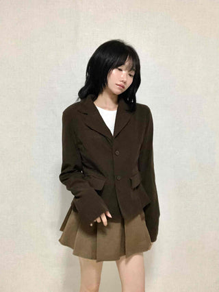 Comfortable Pleated Mini Skirt & Belt