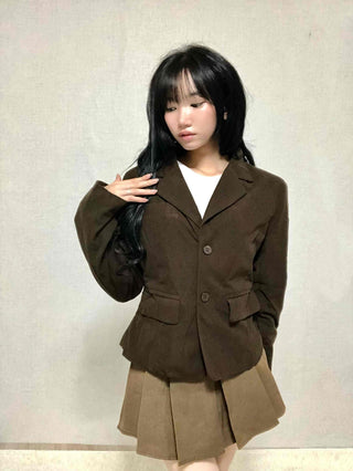Comfortable Pleated Mini Skirt & Belt
