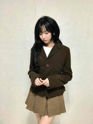 Comfortable Pleated Mini Skirt & Belt