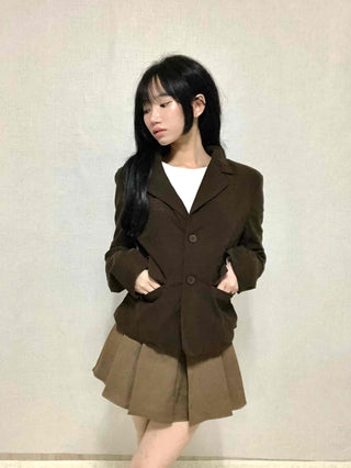 Comfortable Pleated Mini Skirt & Belt