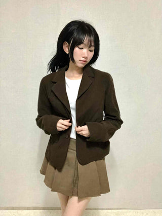 Comfortable Pleated Mini Skirt & Belt