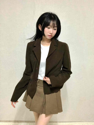 Comfortable Pleated Mini Skirt & Belt