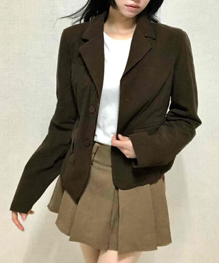 Comfortable Pleated Mini Skirt & Belt