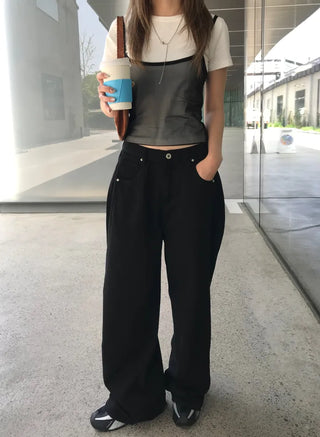 Core Bijou Stitch Pocket Wide Pants
