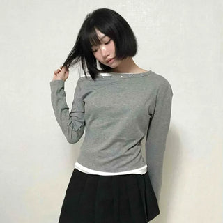 Pure Plain Pleated Mini Skirt