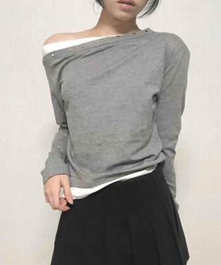 Pure Plain Pleated Mini Skirt