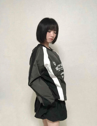 Casual Crinkly Oversized All-Season Sweatshirt