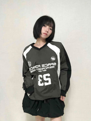Casual Crinkly Oversized All-Season Sweatshirt