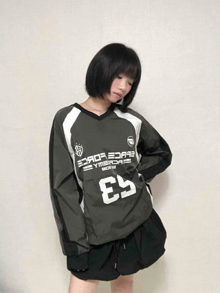 Casual Crinkly Oversized All-Season Sweatshirt