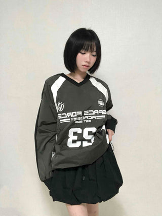 Casual Crinkly Oversized All-Season Sweatshirt