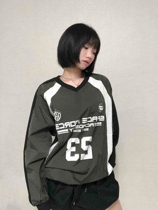 Casual Crinkly Oversized All-Season Sweatshirt