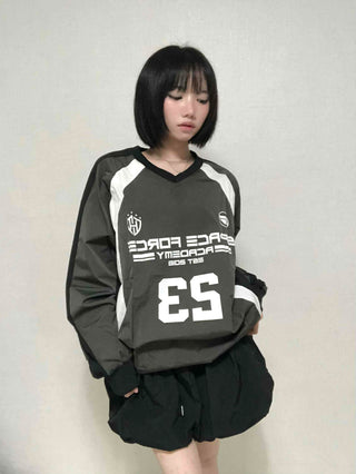 Casual Crinkly Oversized All-Season Sweatshirt