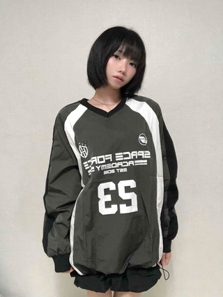 Casual Crinkly Oversized All-Season Sweatshirt