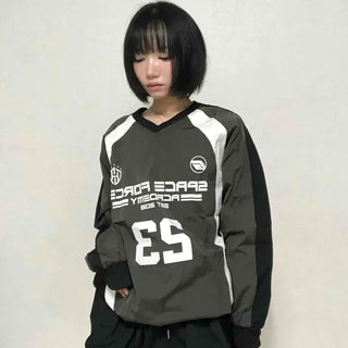 Casual Crinkly Oversized All-Season Sweatshirt