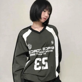 Casual Crinkly Oversized All-Season Sweatshirt