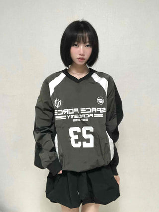 Casual Crinkly Oversized All-Season Sweatshirt