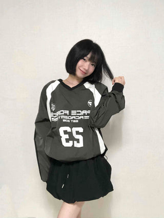 Casual Crinkly Oversized All-Season Sweatshirt
