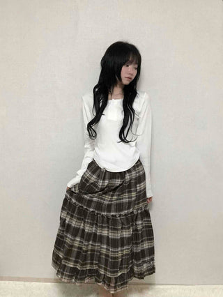 Basic Round Neck Loose Fit Long Sleeve T-shirt
