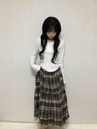 Basic Round Neck Loose Fit Long Sleeve T-shirt