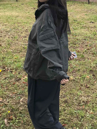 Oversized Pocket Military Field Jacket