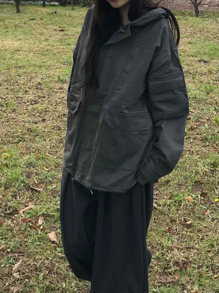 Oversized Pocket Military Field Jacket