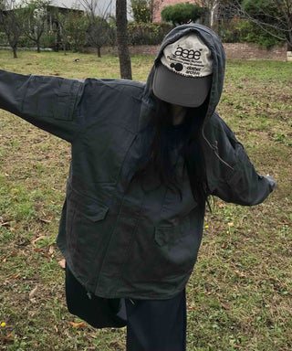 Oversized Pocket Military Field Jacket