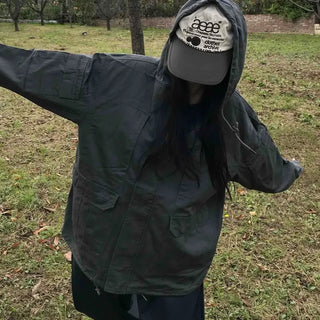 Oversized Pocket Military Field Jacket
