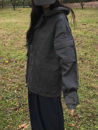 Oversized Pocket Military Field Jacket