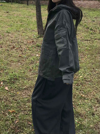 Oversized Pocket Military Field Jacket