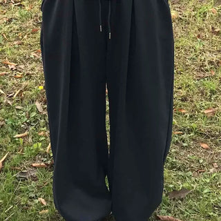 Elastic Waist Pleated Wide Jogger Pants