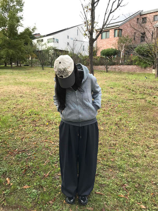 Elastic Waist Pleated Wide Jogger Pants