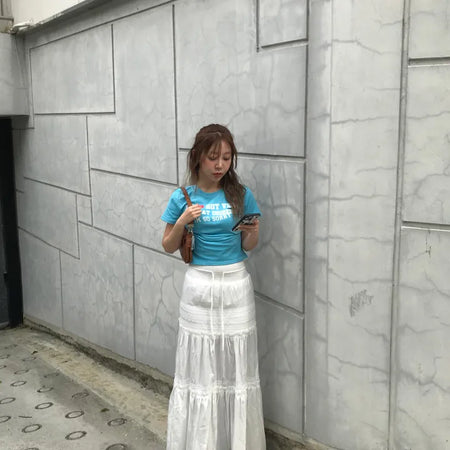 Leel Lace Tiered Long Skirt