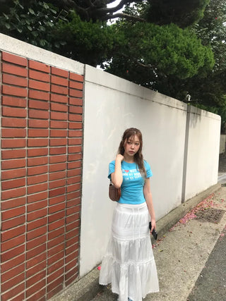 Leel Lace Tiered Long Skirt