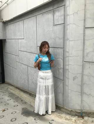 Leel Lace Tiered Long Skirt