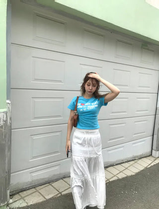 Leel Lace Tiered Long Skirt