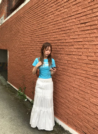Leel Lace Tiered Long Skirt